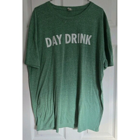 Deep Eddy Vodka Day Drink T-shirt Mens Size 2X XXL Light Green Soft Threadfast - Picture 2 of 10